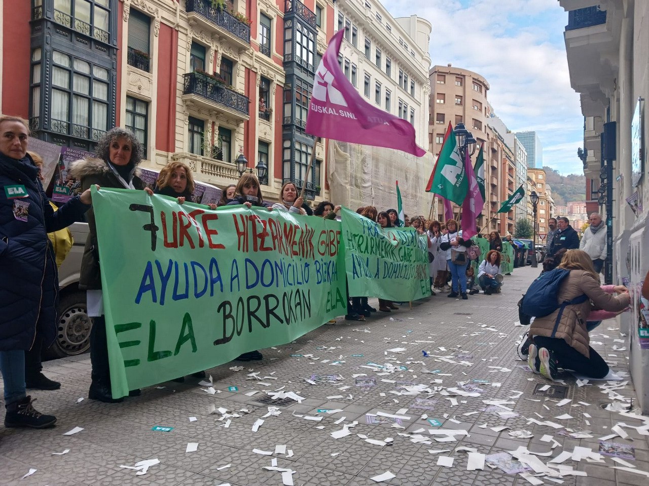 Huelga en el SAD de Bizkaia sin convenio desde hace siete años ELA